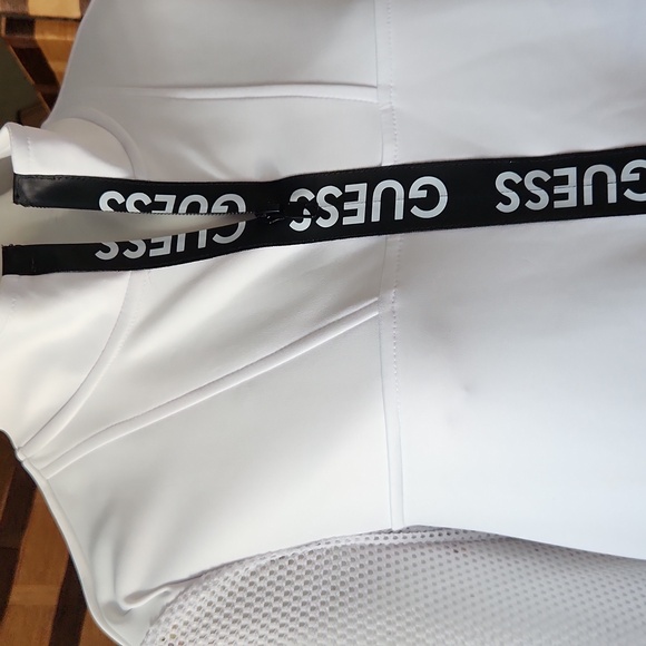 Guess Jackets & Blazers - Guess Tape Logo Mesh Sleeve Jacket